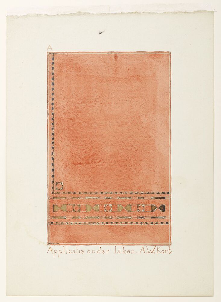 Ontwerptekening voor een appliquéwerk